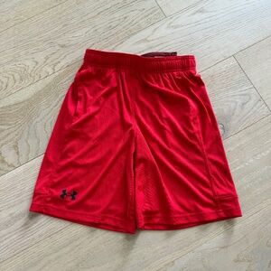 Under Armour Shorts, Youth Medium, Red